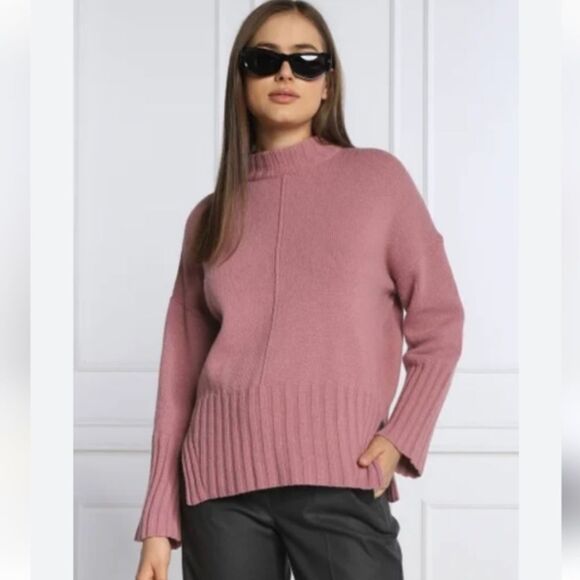 MARELLA MONOCHROME antique rose wool cashmere blend vadet turtle neck sweater - Picture 2 of 8